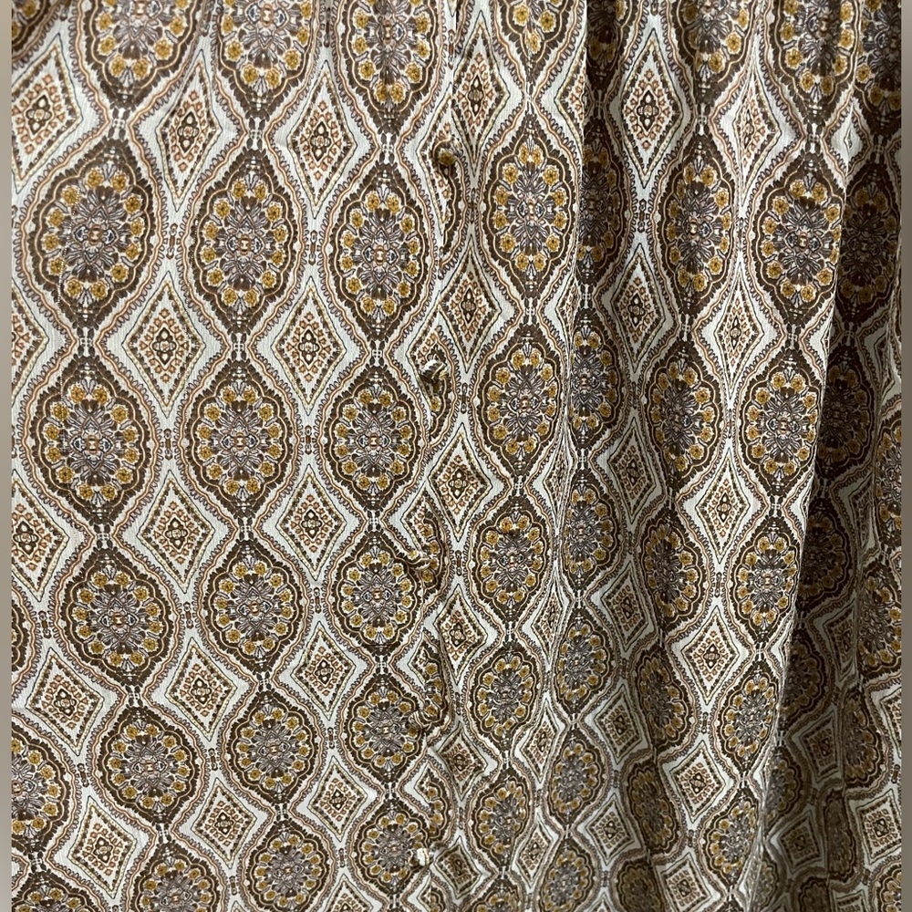 NEW Skies Are Blue *Official Brand Fit Sample* Flowy Brown Gold Midi Dress 1X - Picture 4 of 8